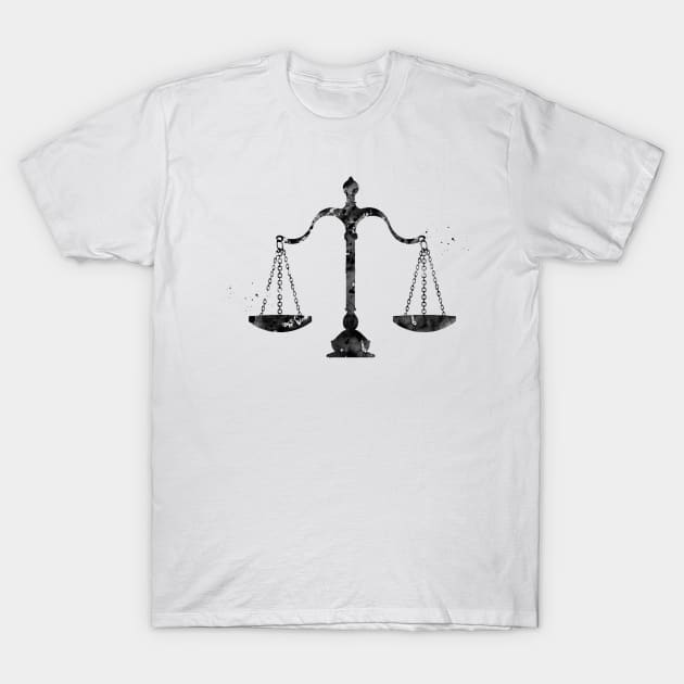 Scales of Justice Art T-Shirt by erzebeth